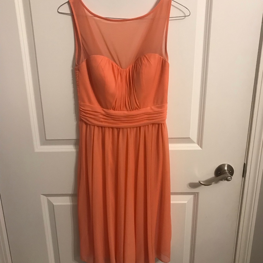 coral bridesmaid dress
